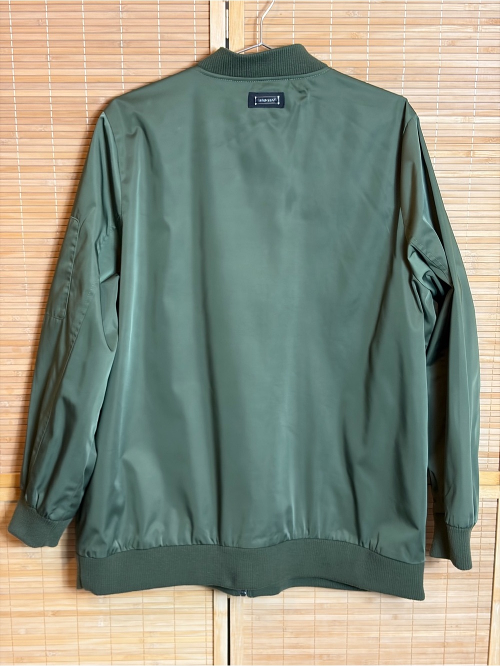 Women’s Olive Green Bomber Jacket Waterproof XL Oversized Military - Picture 3 of 8